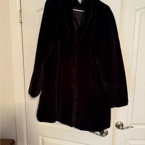 Black faux fur jacket